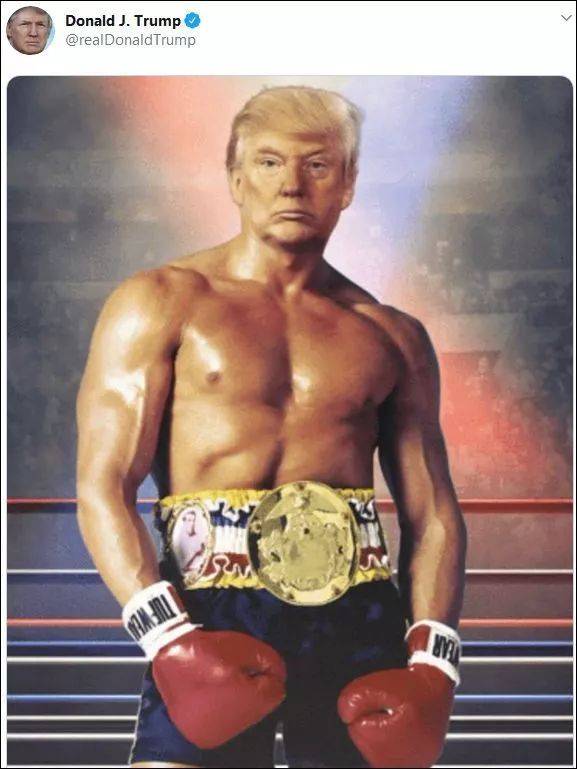 没有一点点防备，也没有一点点文字，特朗普秀了张&#34;肌肉照&#34;…_洛奇·巴尔博亚