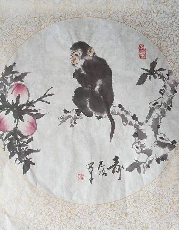 画家常志强画猴作品妙趣天成_搜狐网