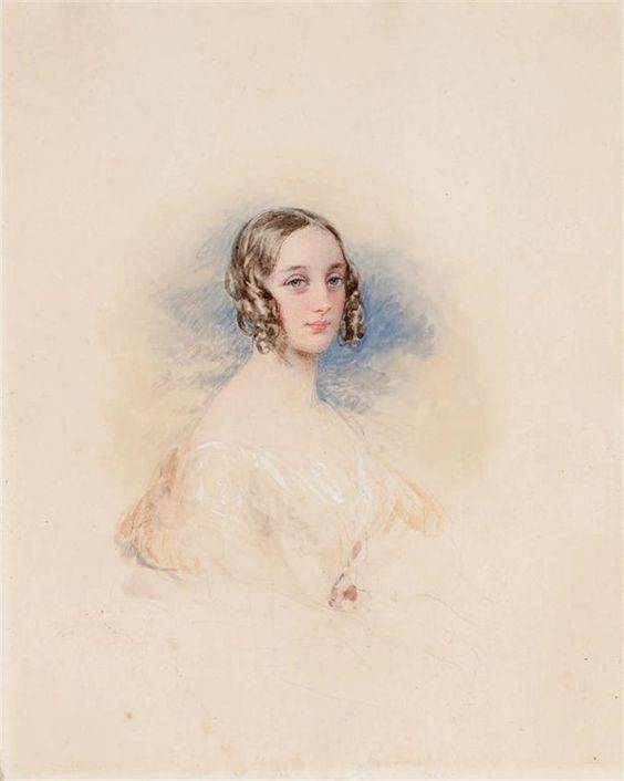 英国维多利亚时期古典水彩女性肖像水彩画新艺术时期女性肖像画风格特色