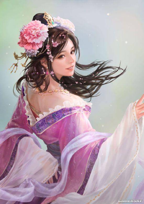 三国志14》貂蝉早期概念图绝世美人回眸最美？_搜狐网