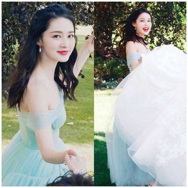 李沁伴娘打扮太美了,直逼刘亦菲陈乔恩,谁是娱乐圈最美伴娘