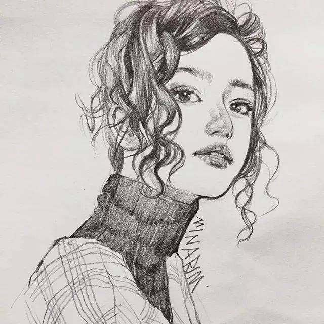 酷爱这些速写风的素描插画,同一根铅笔,画出了素描简洁明朗的美