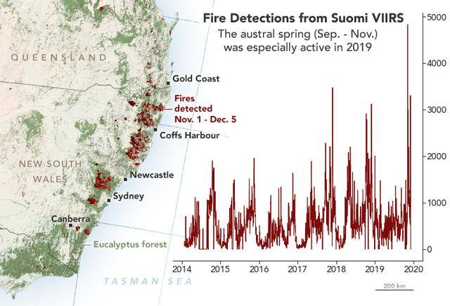 澳大利亚火灾地图图片