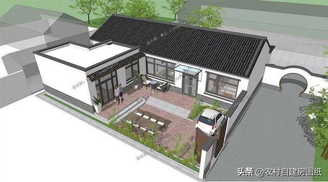 15萬新農村自建房l型佈局有前坪有內院適合建給父母養老