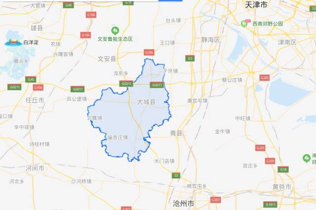 大城县各村地图图片