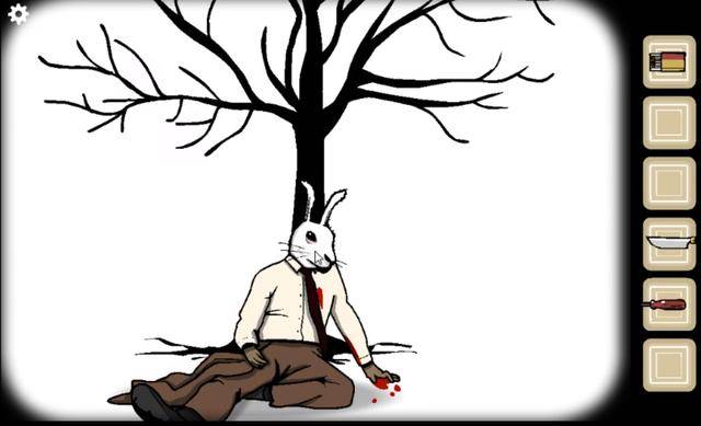 小男孩生日→一步步触发剧情→兔子闯入灭门→小男孩寻找修复仪器的