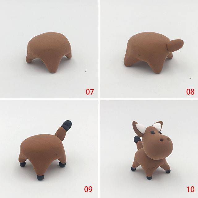 罗弗超轻粘土教程 — 动物系列之十二生肖马制作图解教程