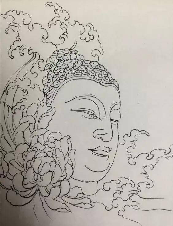 佛像很难画?教你从最重要的佛头画起来,学会画佛像很简单,收藏