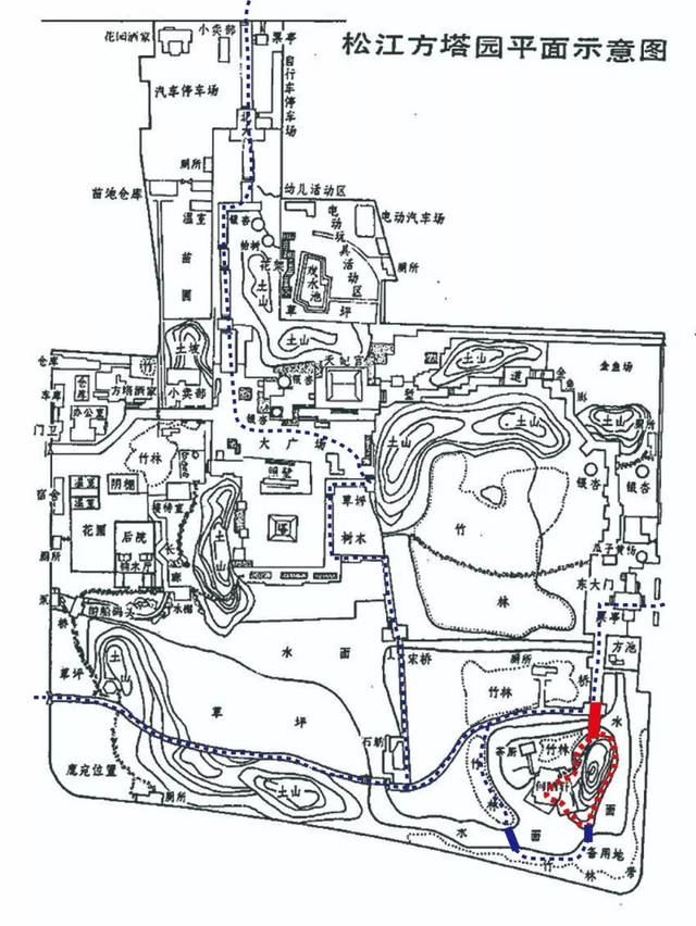 松江方塔园平面图图片