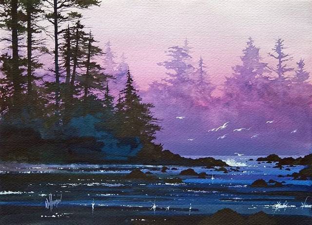 层次分明,变化微妙的灰色调,这水彩美到窒息