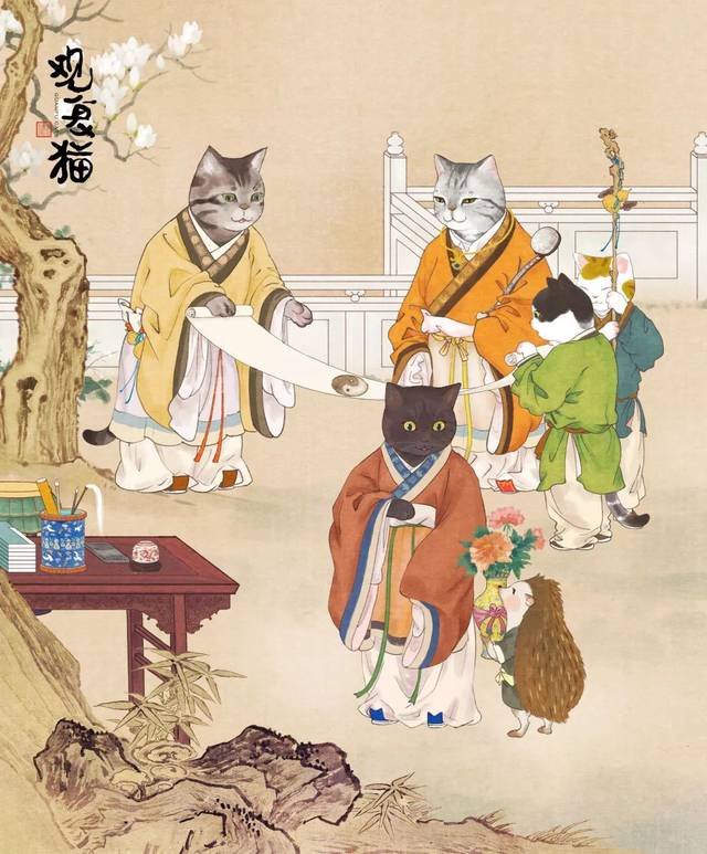 观复猫钻进古画说文化之《福禄寿人物图》_搜狐网