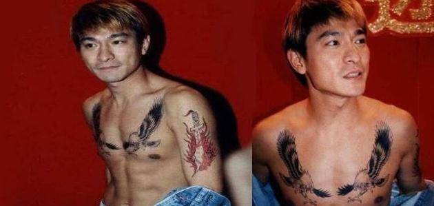 刘德华在拍摄《龙在江湖》的时候,他在身上留下了纹身
