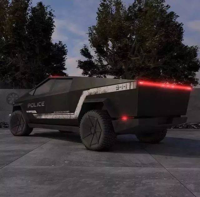 这样的"魔改"我服气 特斯拉警用电动皮卡图曝光_手机搜狐网