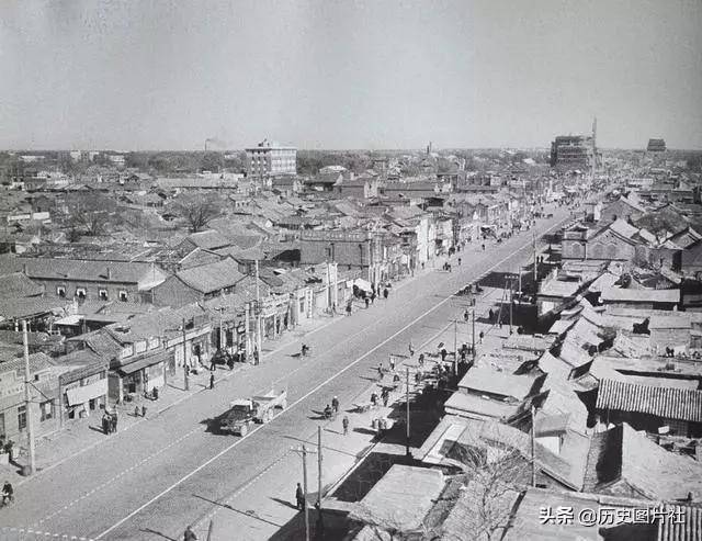 解放初期的北京城,没有拆迁改造,还原原汁原味的古城旧貌
