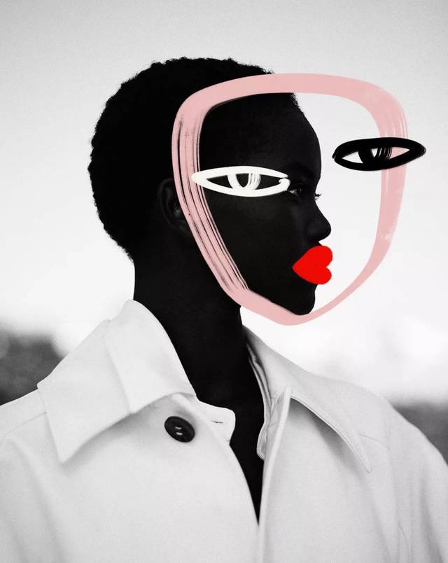 她的抽象画特别适合做头像