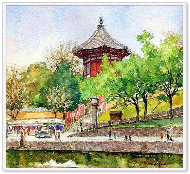 东亚风情」高崎尚昭水彩画_搜狐网