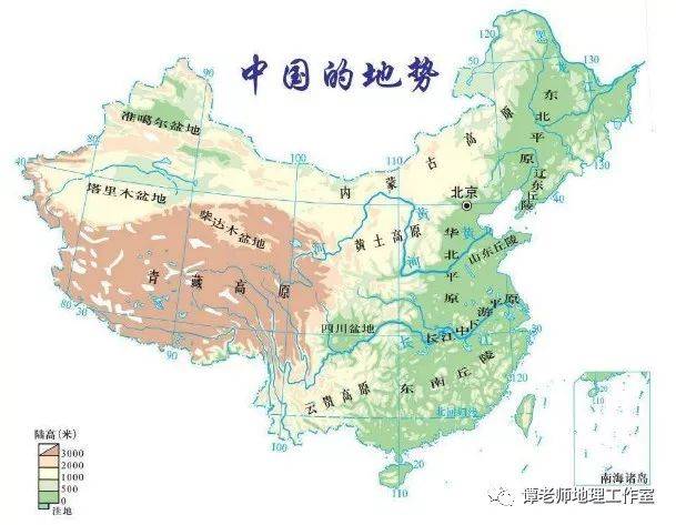 中国西部地区地形图片