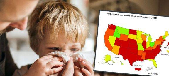 美国流感大爆发! 已6600人死亡 1300万人感染 40年来最致命!