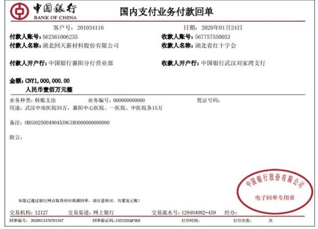 新澳门六开彩资料大全网址,【驰援武汉】章锋会长定向捐赠100万元支援武汉襄阳防控疫情