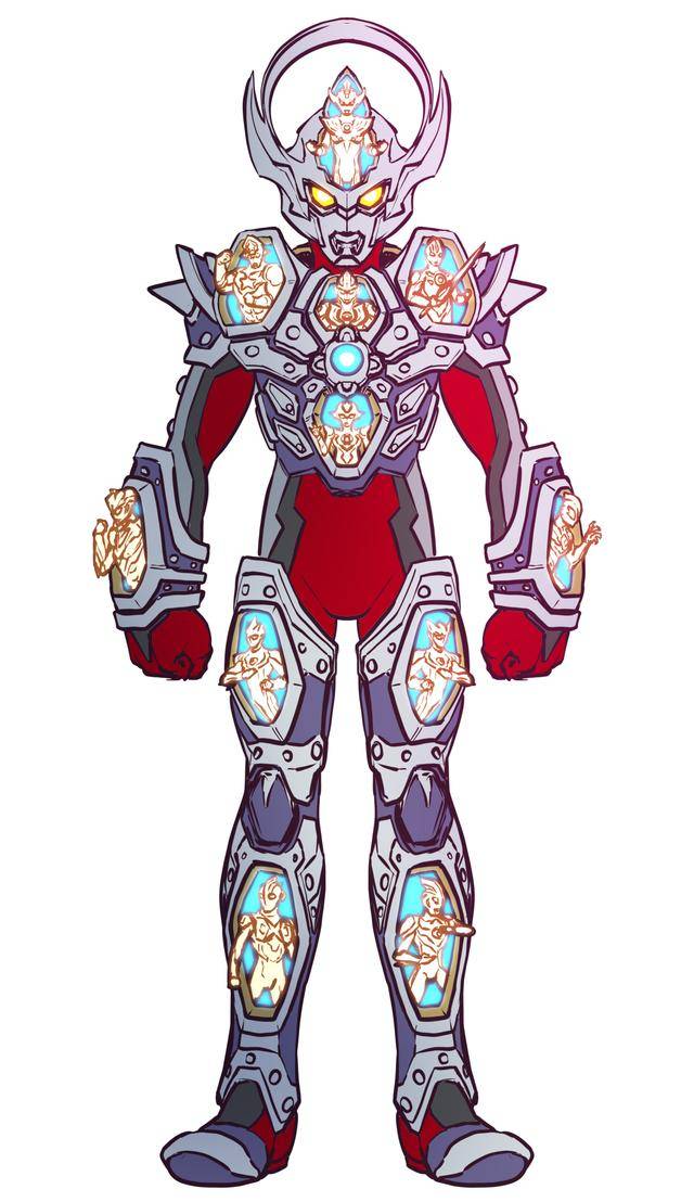 奥特曼同人画师手绘崇皇泰迦 庆贺吧 这就是超越雷迦的泰迦真最终