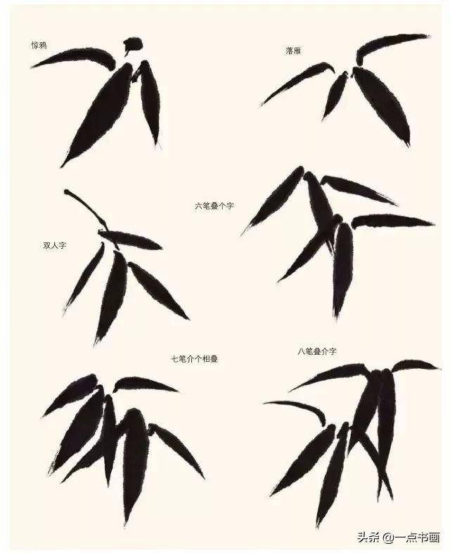 国画竹子简单画法步骤图片