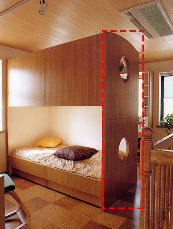 一儿一女一房隔两房,上下铺中间做隔断!二胎家庭户型小也不愁了