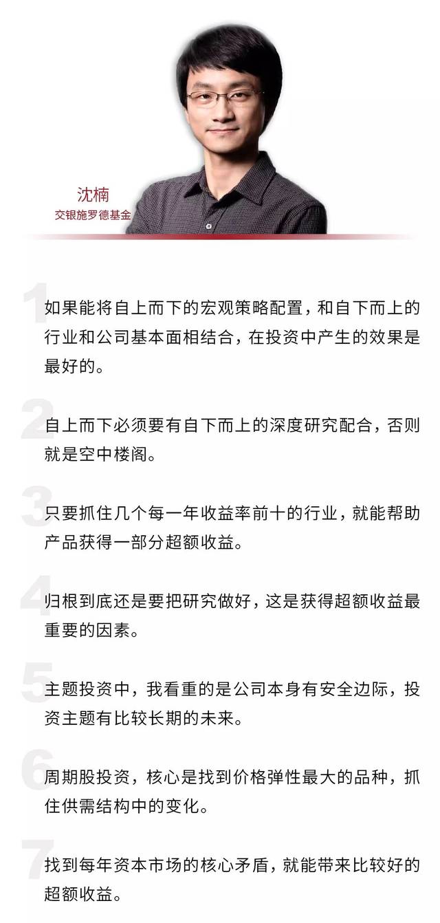 交银沈楠:精擅自上而下的少数派