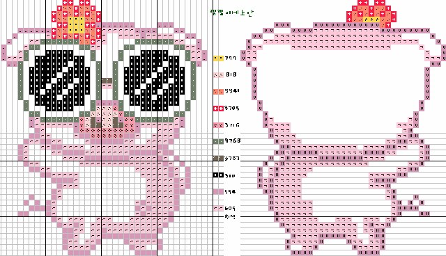 「十字绣图」28款可爱的双面绣图纸,适合新手练习哦