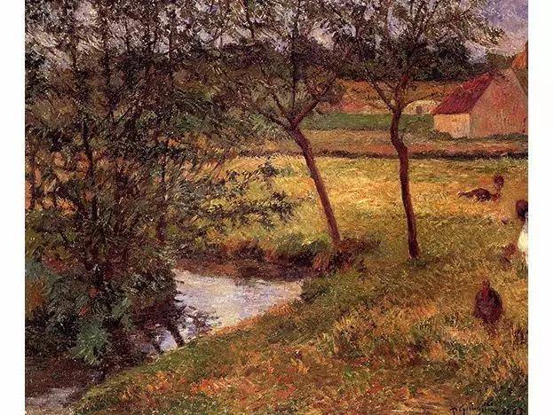 高更的早期绘画,带有实验性,也很拘谨,令人联 想起在巴比松画派