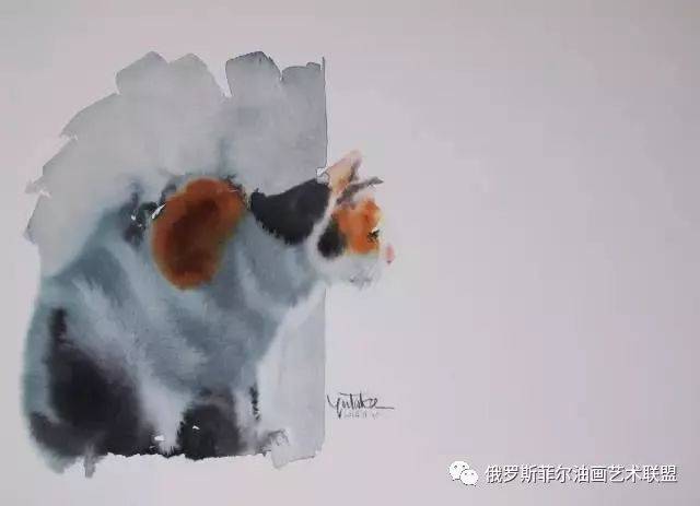 日本艺术家村上豐一，猫咪系列水彩作品，活灵活现_搜狐网