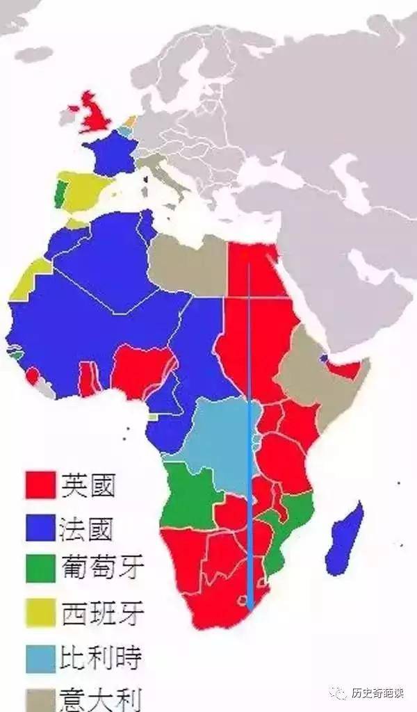 英国制定了从埃及到南非的贯穿非洲政策,即把自己的非洲殖民地连成