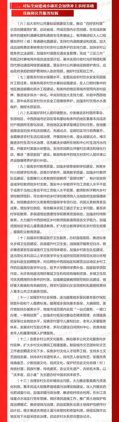 重要考点 | 2020中央一号文件全文发布!