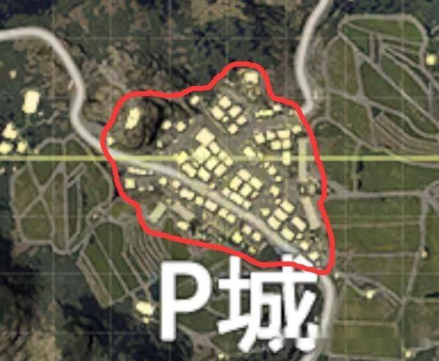 吃鸡p城地图图片