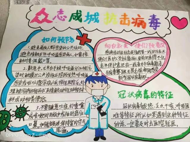 湘南小学:抗击疫情我有责,湘小学子有话说——手抄报篇