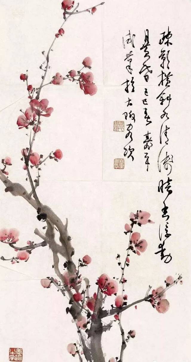 国画欣赏：梅花盛开俏争春_搜狐网