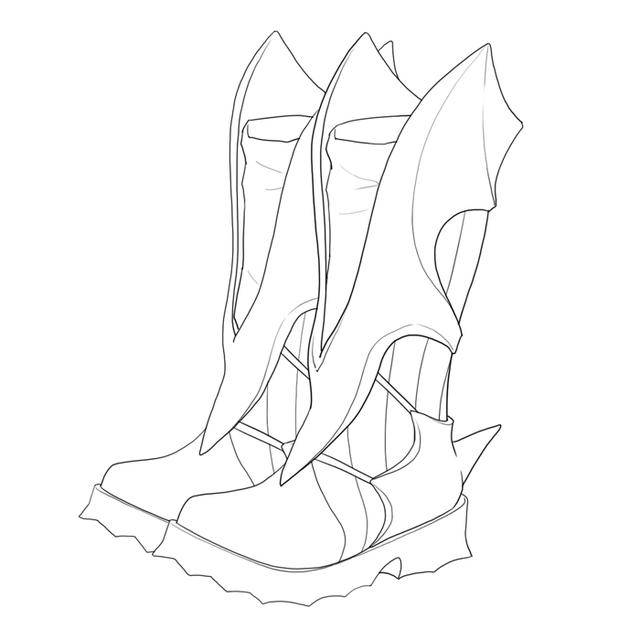 轻备学院:cg游戏原画师必备,游戏人物下身防具战靴的全流程绘画讲解