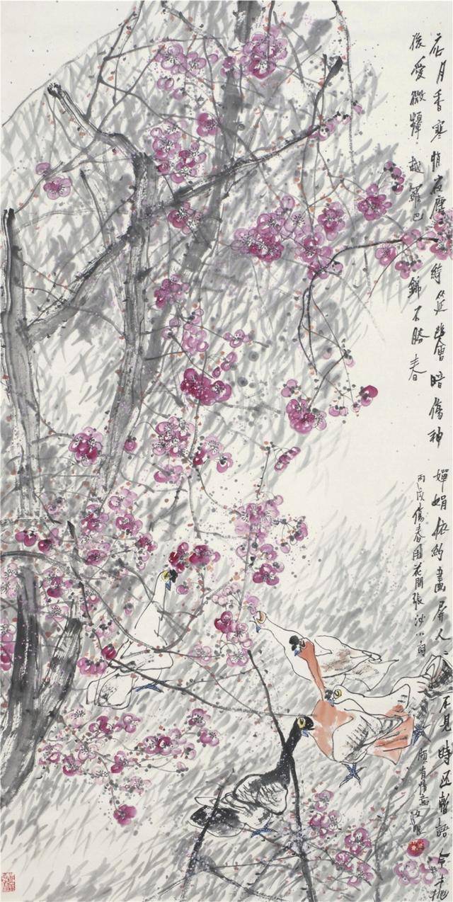 写意花鸟画前茅人物:江文湛