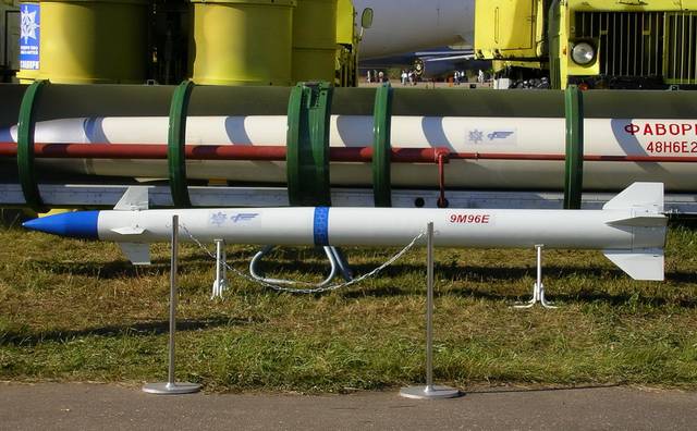 s-350所用的9m96系列中程地空导弹,也是s-400"凯旋"远程地空导弹的