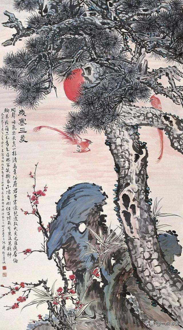 民国“四擅”之一沈一斋工笔花鸟画欣赏_凤凰
