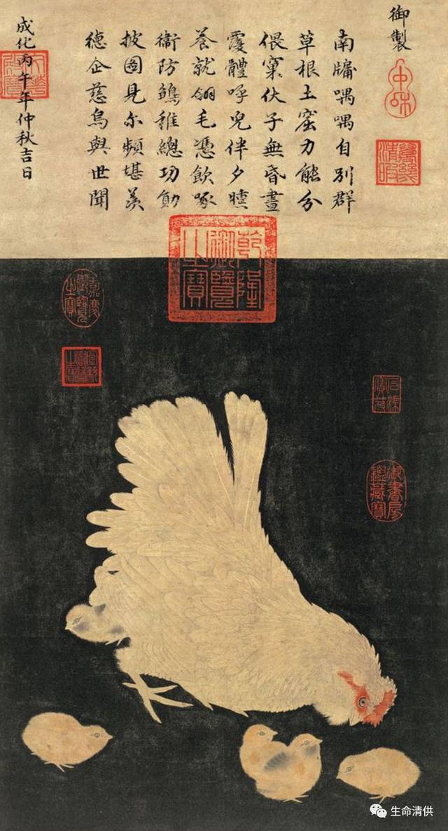 二玄社　印刷工芸　宋人子母鶏図　共箱　書　掛軸　中国画　中華民国故宮博物院 蔵 宋人｜《子母鸡图​》_搜狐网