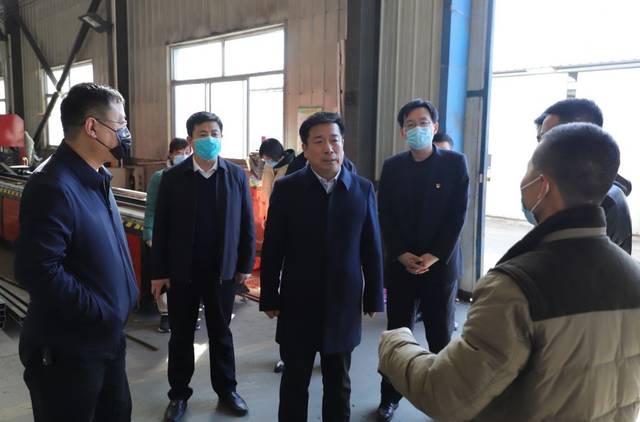 县委书记张长瑞调研2019年竣工企业复工复产和疫情防控情况