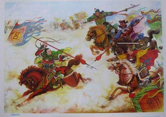 虎牢关《三英战吕布》年画题材画大搜罗,刘继卣任率英民国版
