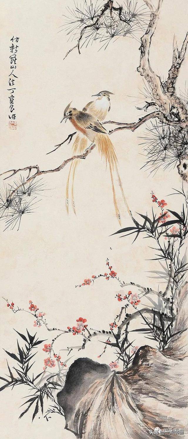 丁寶書 花鳥