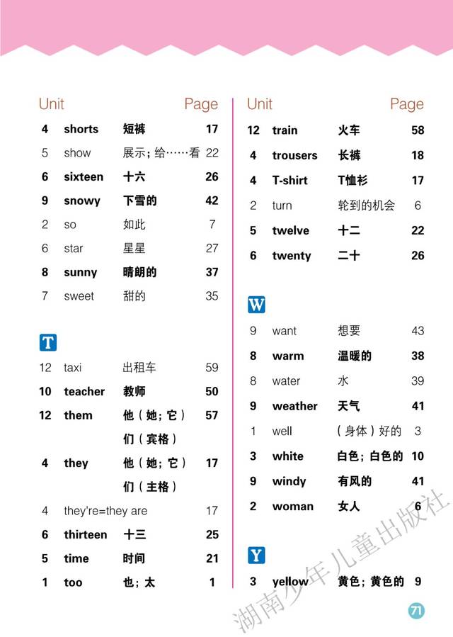 湘少版小学英语三年级下册电子课本