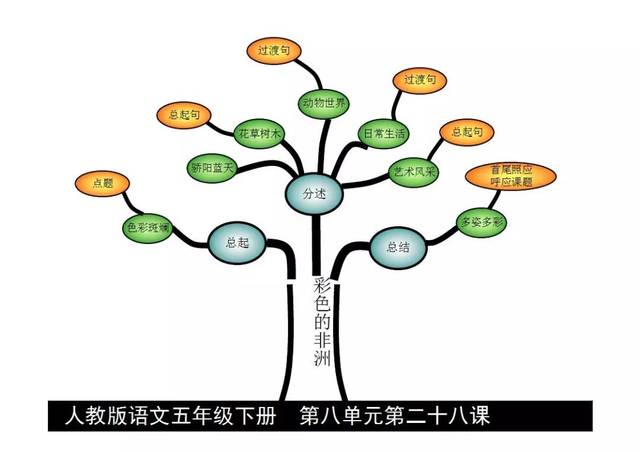 【博士后伴你学】五年级语文下册课文内容思维导图