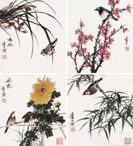 四君子 日本画 竹と花 木版画のことなら『木版画 版元 芸艸堂 Woodblock print』