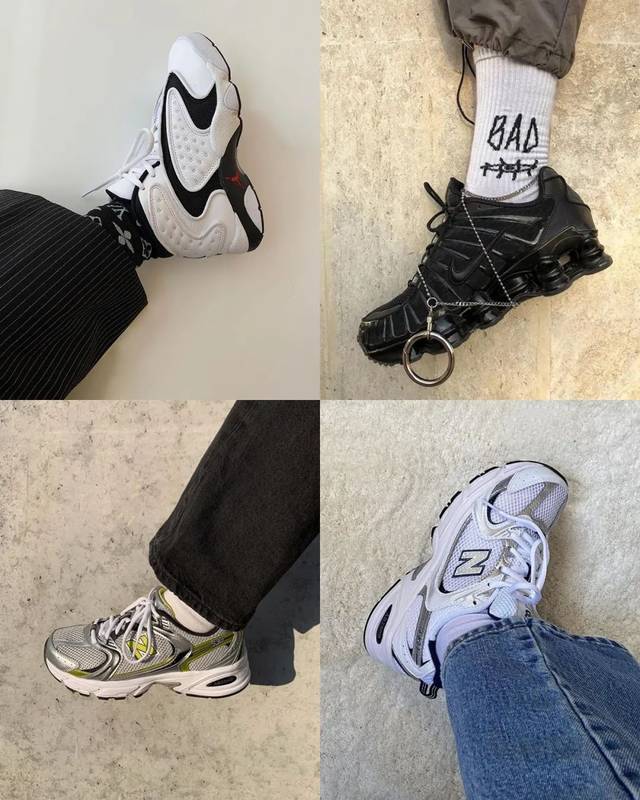 实际上女sneaker的拍照姿势,那叫一个野!