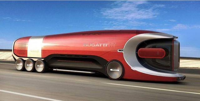 酷似大型"剃须刀"的另类皮卡:布加迪超级皮卡概念版曝光