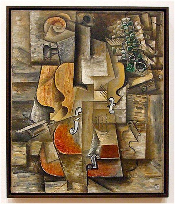 毕加索的名画《小提琴与葡萄》