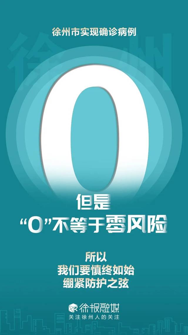 【共抗疫情】0≠0风险!徐州人,别松劲!请接力